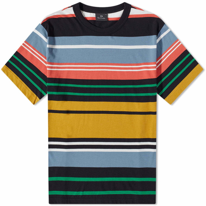 Photo: Paul Smith Men's Multi Stripe T-Shirt in Multicolour