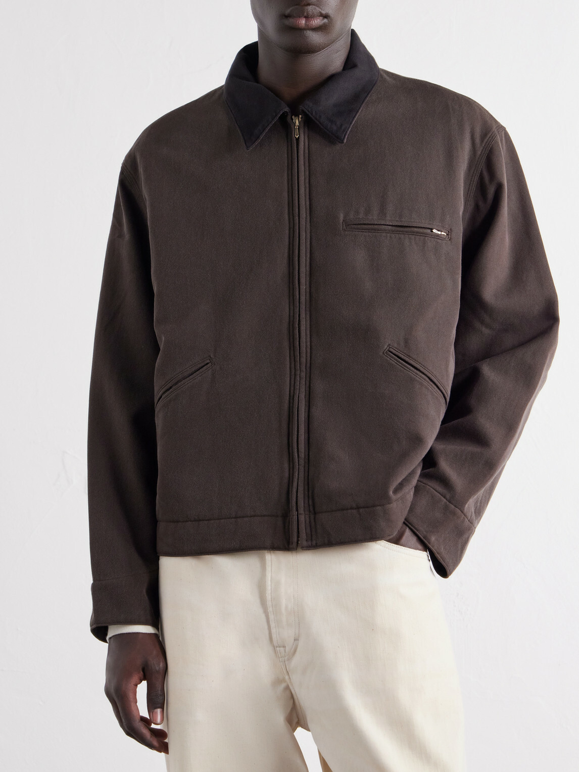 A.PRESSE - Detroit Cotton and Silk-Blend Jacket - Brown