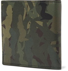 Paul Smith - Camouflage-Print Cross-Grain Leather Billfold Wallet - Army green