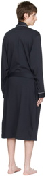 BOSS Navy Cotton Robe