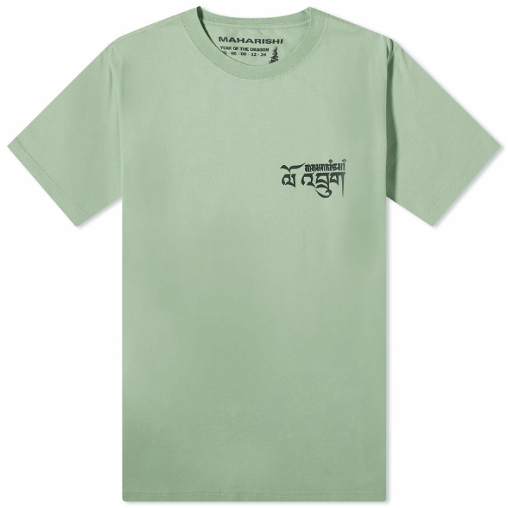 Photo: Maharishi Men's Tashi Mannox Abundance Dragon T-Shirt in Green
