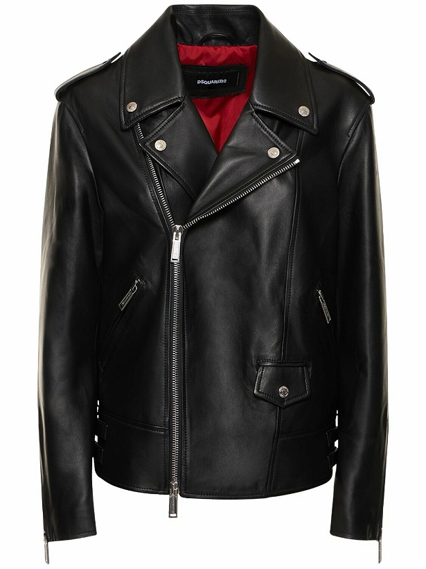 Photo: DSQUARED2 - Leather Oversized Biker Jacket