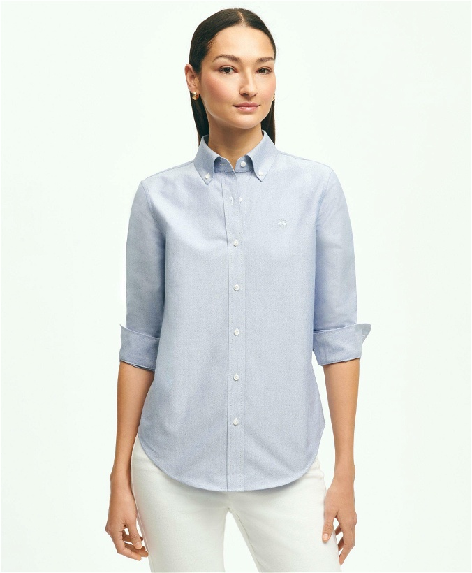 Photo: Brooks Brothers Women's Classic-Fit Cotton Oxford Shirt | Blue