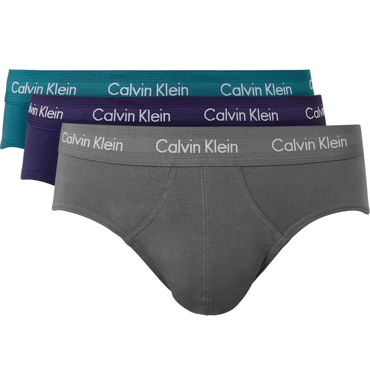 Photo: Calvin Klein Underwear - Three-Pack Stretch-Cotton Briefs - Multi