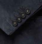 Massimo Alba - Navy Slim-Fit Unstructured Cotton-Velvet Blazer - Navy