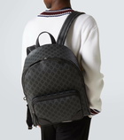 Gucci GG Canvas leather-trimmed backpack
