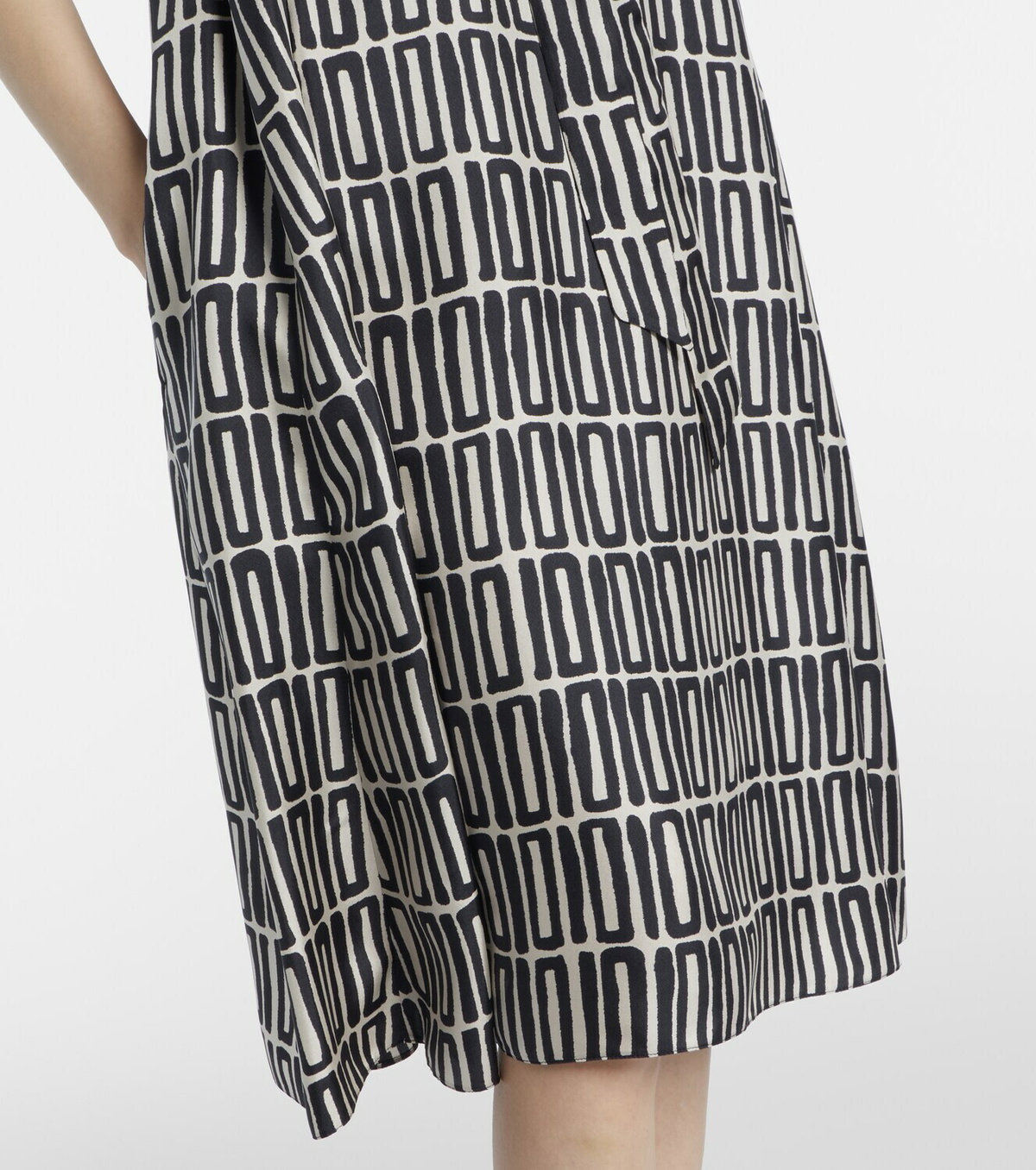 'S Max Mara Jackie silk twill midi dress