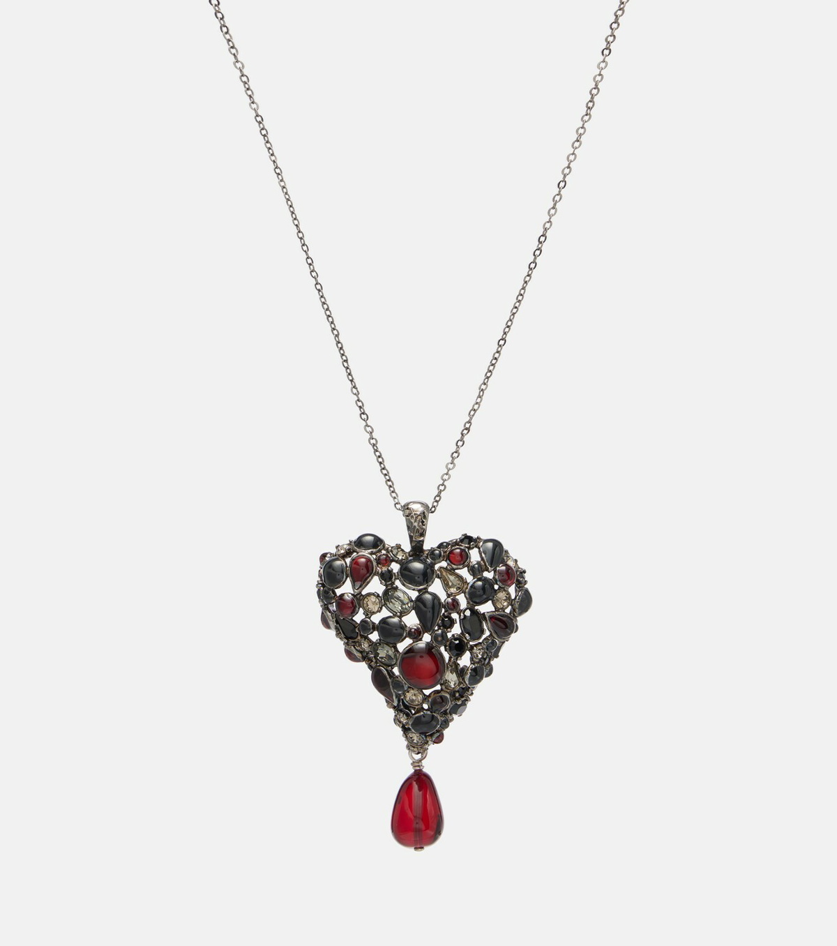 Saint Laurent Embellished pendant necklace