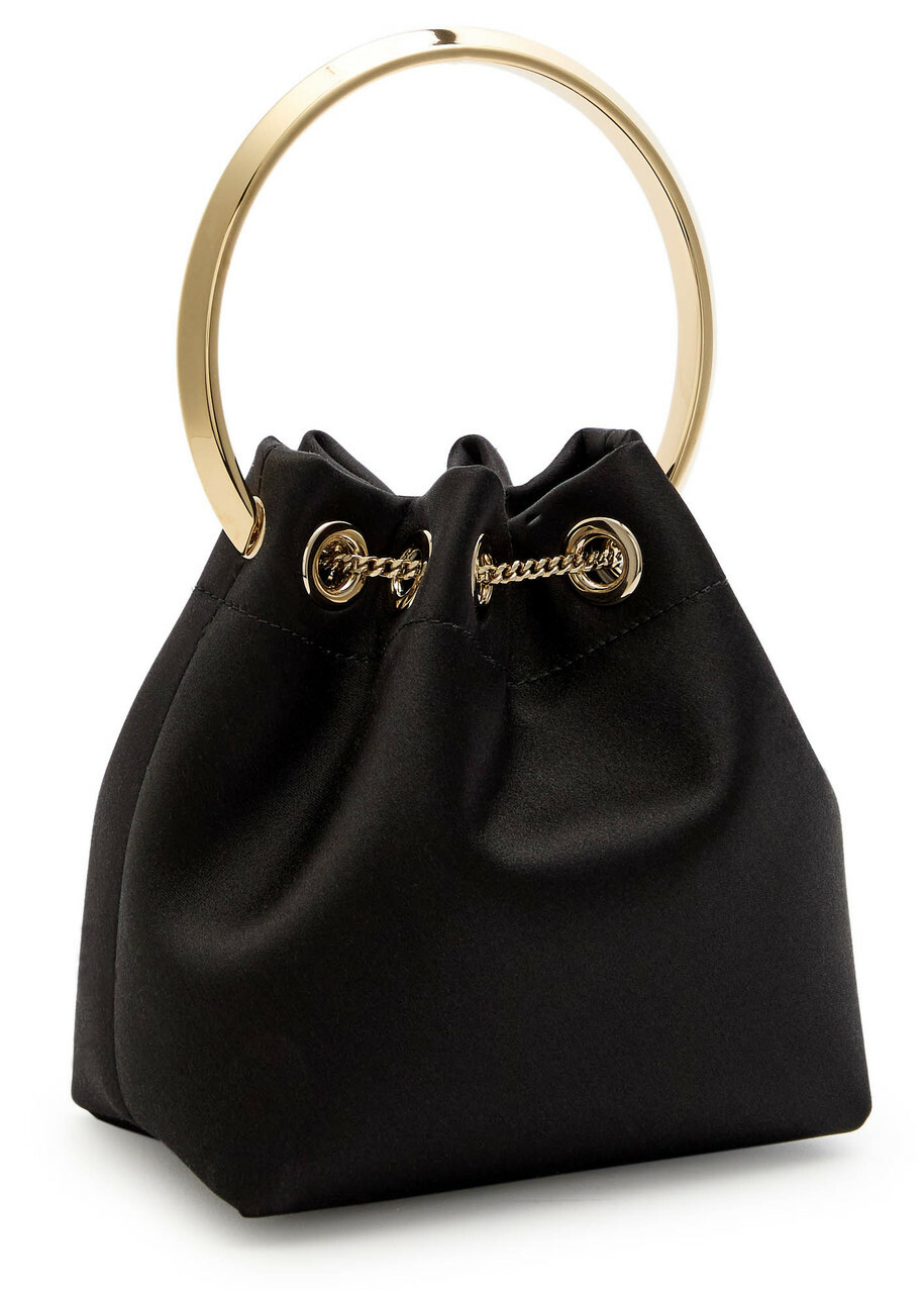 Jimmy Choo Bon Bon Satin Bucket bag - Black - One Size