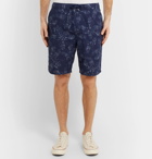 Albam - Easy Printed Cotton Shorts - Men - Navy