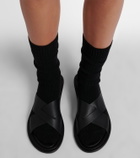 The Row Malick Cross leather sandals
