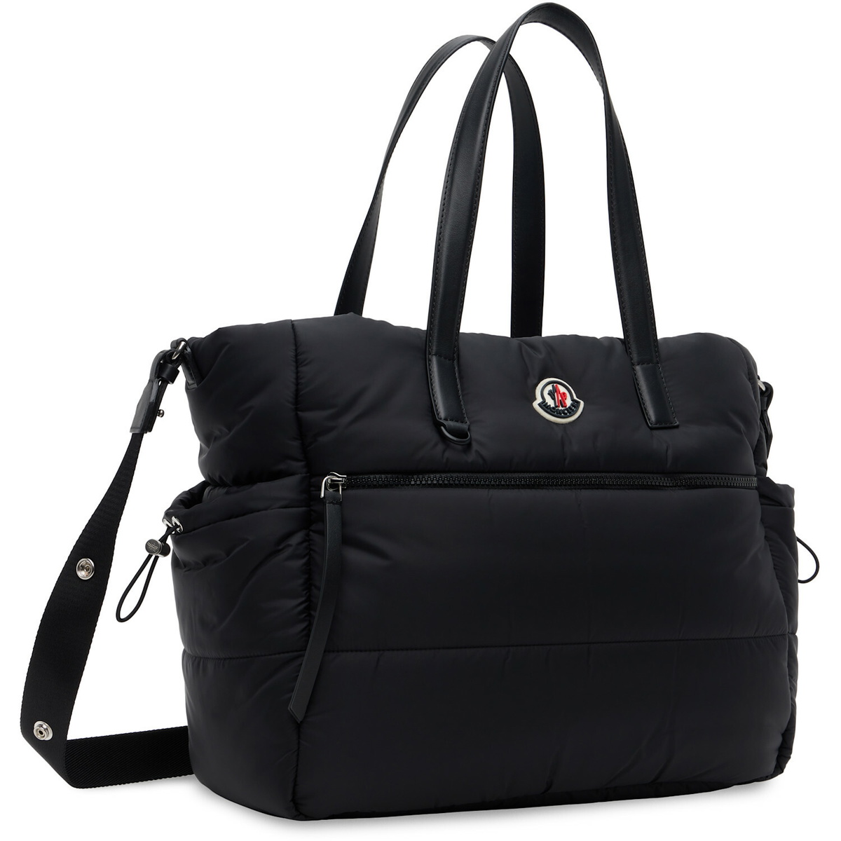 Moncler Enfant Baby Black Logo Diaper Bag