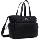 Moncler Enfant Baby Black Logo Diaper Bag