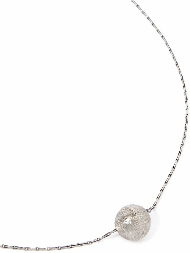 Photo: SAINT LAURENT - Oxidised Silver-Tone Pendant Necklace - Silver