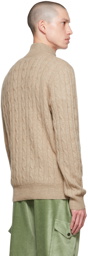Polo Ralph Lauren Beige Half-Zip Sweater