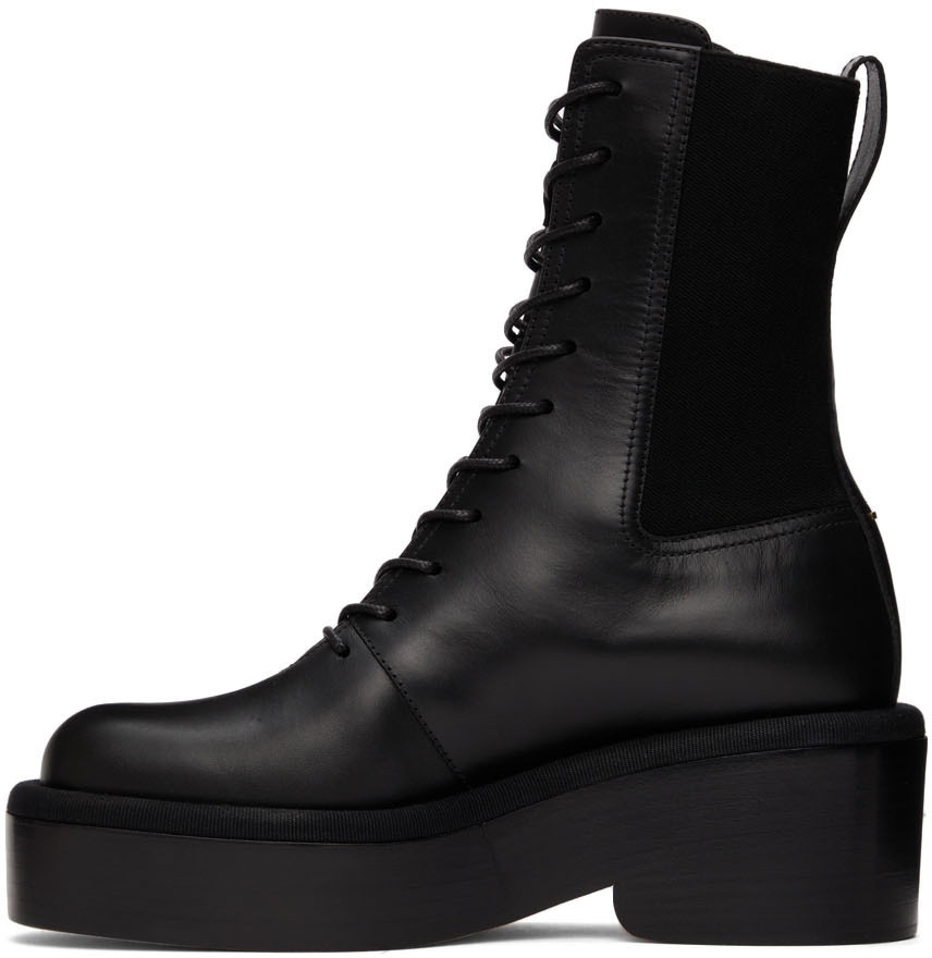 Nicholas Kirkwood Pearlogy Combat Boots Black