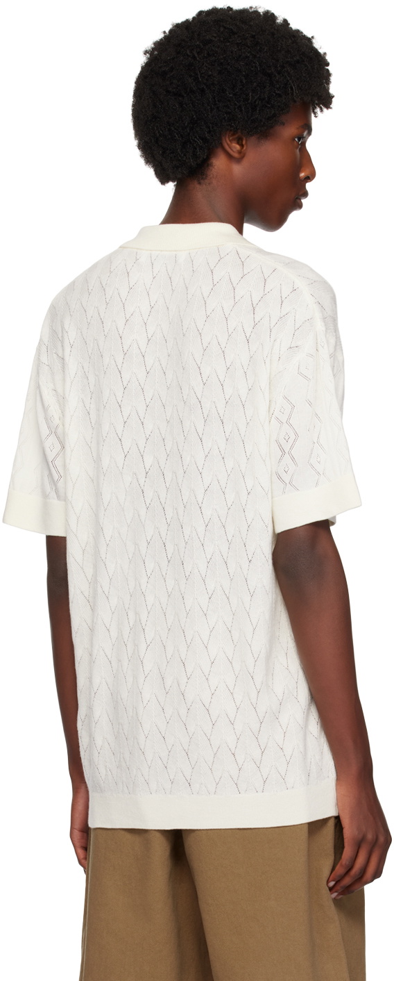 King & Tuckfield Off-White Lightweight Polo