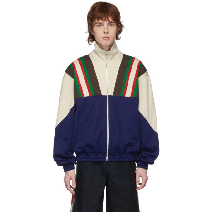 Photo: Gucci Blue and Off-White Track Jacket