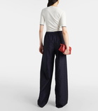 Valentino Cotton poplin wide-leg pants