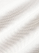AGOLDE - Viggo Ribbed Stretch Organic Cotton and TENCEL™ Lyocell-Blend Tank Top - Neutrals