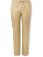 Brioni - Sidney Slim-Fit Tapered Cotton-Gabardine Drawstring Trousers - Unknown