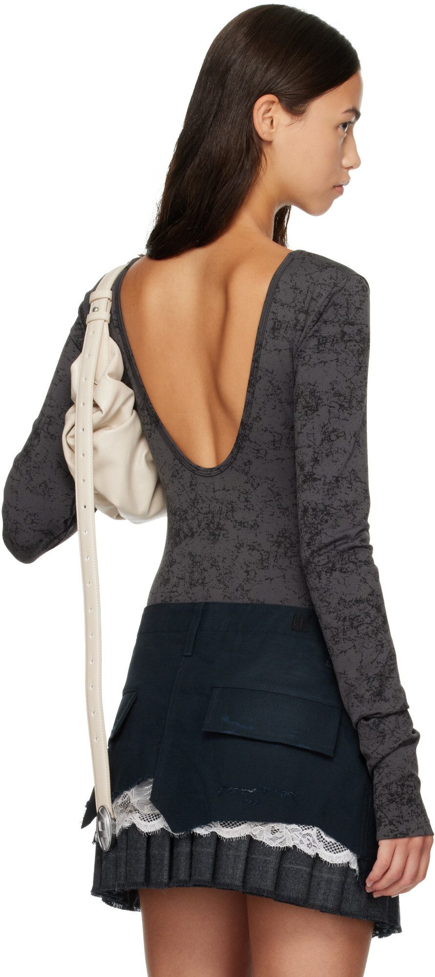Diesel Black Open Back Bodysuit