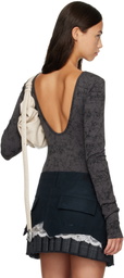 Diesel Black Open Back Bodysuit