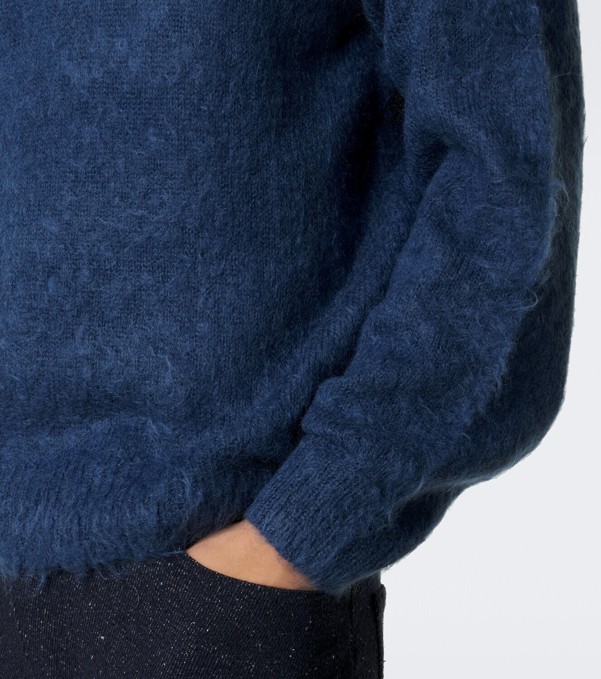 Auralee Mohair and wool polo sweater