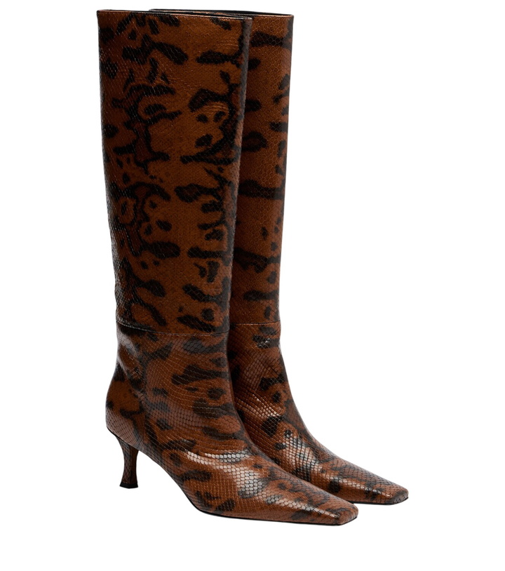 Photo: Proenza Schouler Snake-effect leather knee-high boots