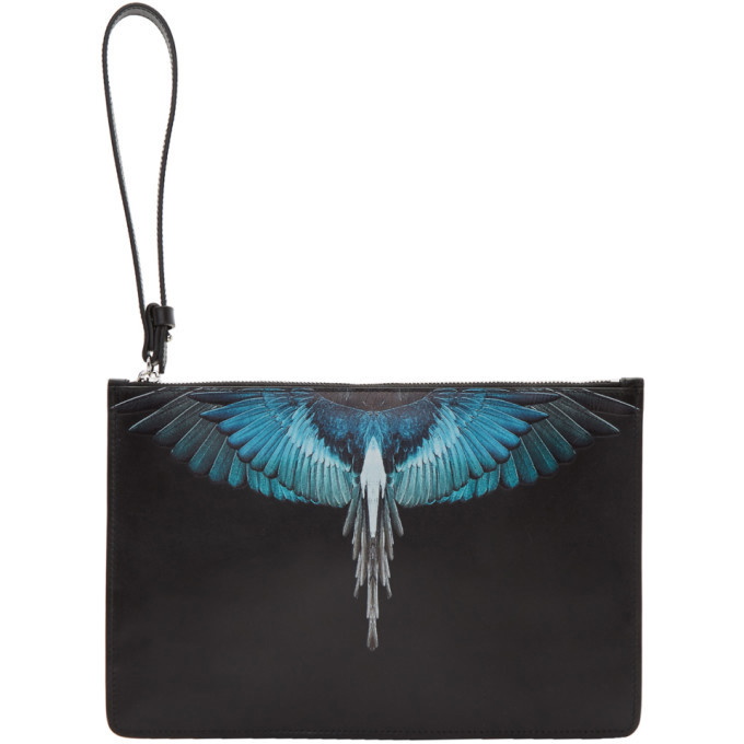 Photo: Marcelo Burlon County of Milan Black and Blue Wings Pouch