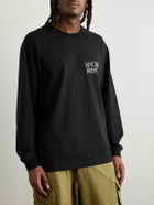 Wacko Maria - Neck Face Logo-Embroidered Printed Cotton-Jersey T-Shirt - Black