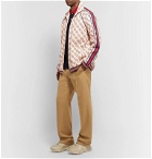 Gucci - Striped Webbing-Trimmed Logo-Print Tech-Jersey Track Jacket - Neutrals