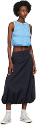 TheOpen Product Blue Shirring Vest
