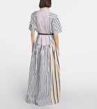 Plan C - Striped cotton maxi dress