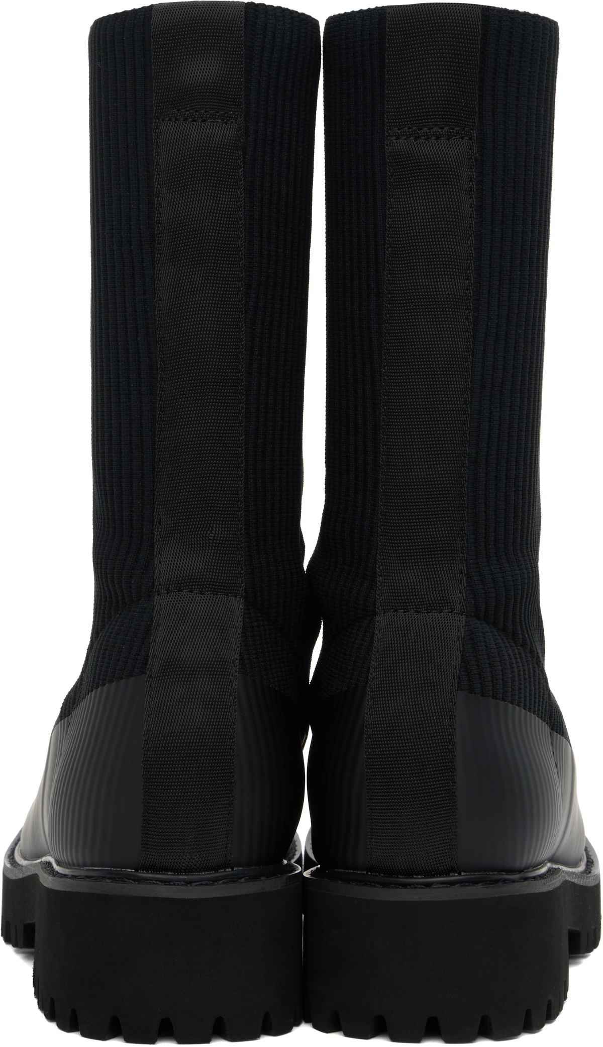 PLEATS PLEASE ISSEY MIYAKE Black Easy Knit Boots Pleats Please