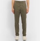 Aspesi - Tapered Garment-Dyed Cotton-Twill Trousers - Green