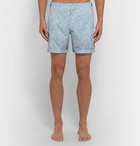 Ermenegildo Zegna - Slim-Fit Mid-Length Printed Swim Shorts - Men - Light blue