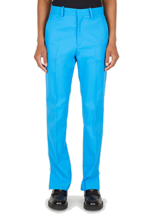 Photo: Zip Up Slim Fit Pants in Blue