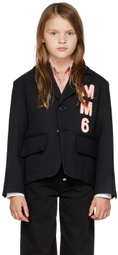 MM6 Maison Margiela Kids Black Patch Blazer