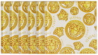 Versace Six-Pack White & Gold Medusa Amplified Coasters