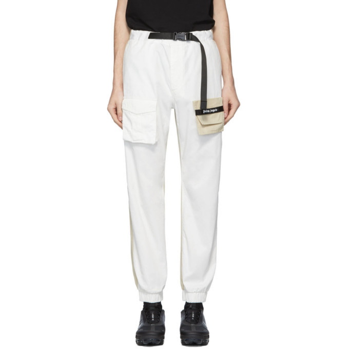 Photo: Palm Angels White and Beige Cosy Cargo Pants