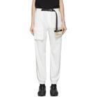 Palm Angels White and Beige Cosy Cargo Pants