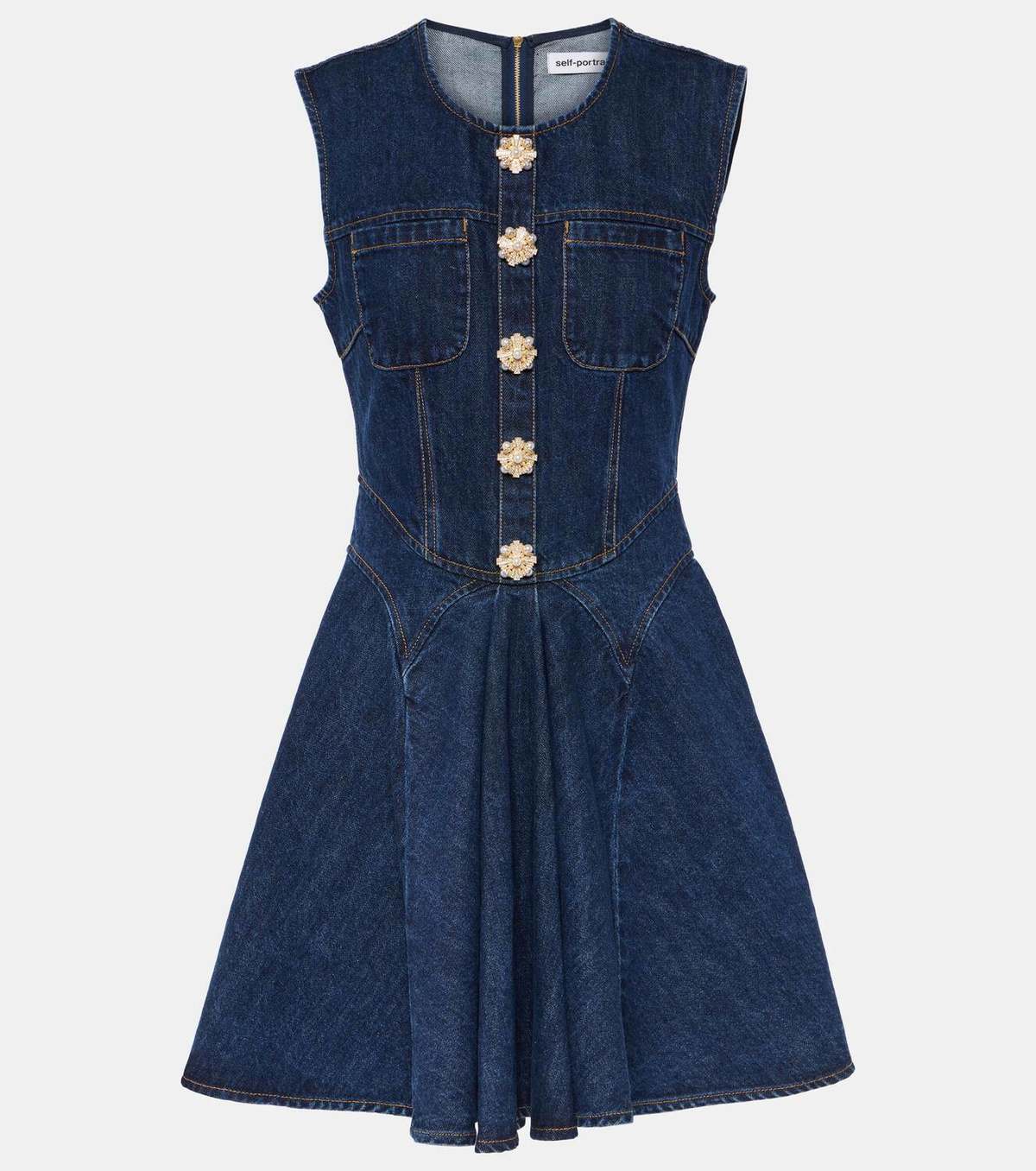 Self-Portrait Denim minidress Self-Portrait