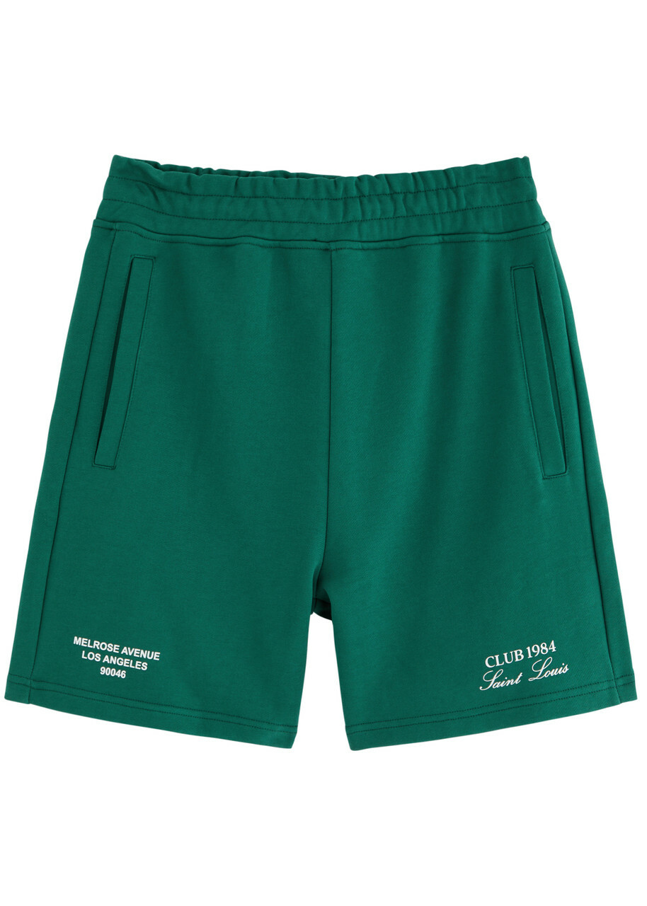 Club 1984 Melrose Printed Cotton Shorts Green
