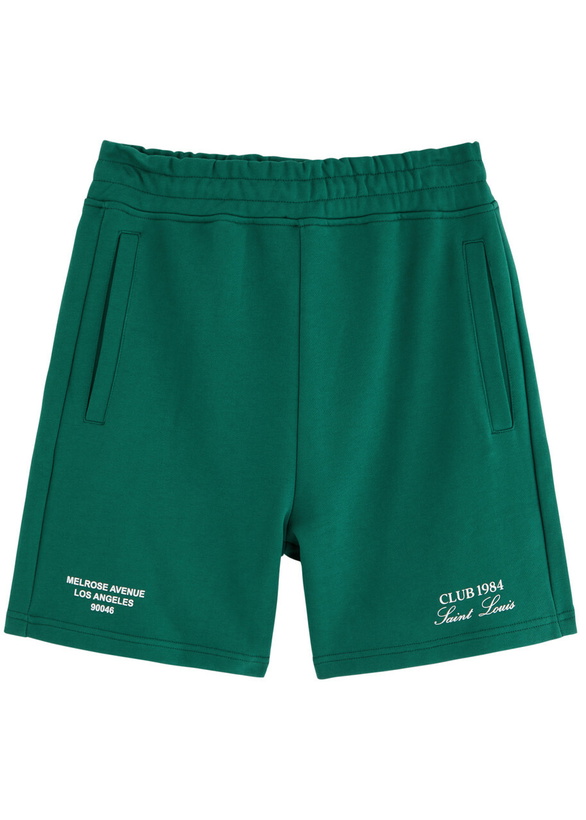 Photo: Club 1984 Melrose Printed Cotton Shorts Green