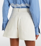 Sacai Paneled denim shorts