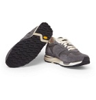 visvim - Roland Leather-Trimmed Suede and Mesh Sneakers - Gray