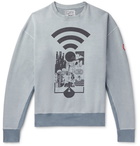 Cav Empt - Logo-Appliquéd Printed Loopback Cotton-Jersey Sweatshirt - Blue