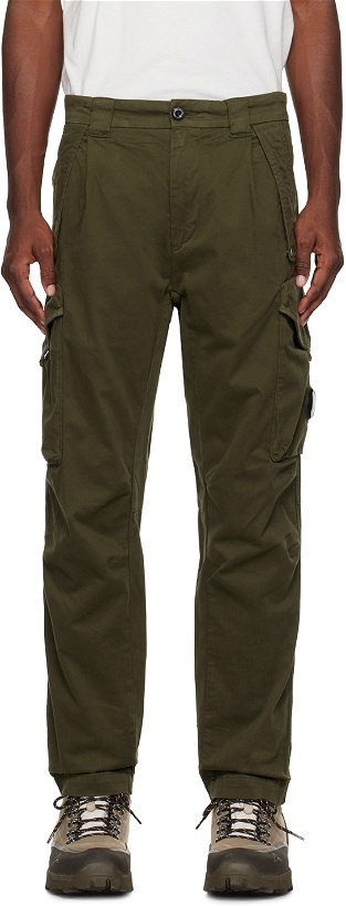 Photo: C.P. Company Green Garment-Dyed Cargo Pants