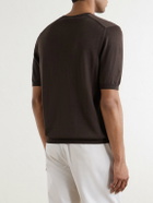 Slowear - Cotton and Silk-Blend T-Shirt - Brown